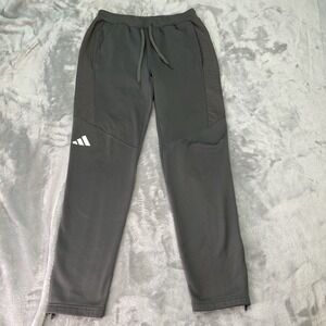 Adidas Travel Pants Aeroready Men Size M Grey Athletic Soccer Training Outdoor